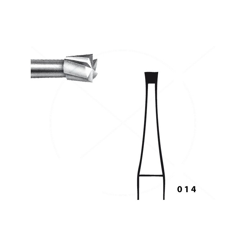 H30.104.014 KOMET FRESA C. TUNGSTENO CONO INVERTIDO PIEZA DE MANO ø 014 - 5uds