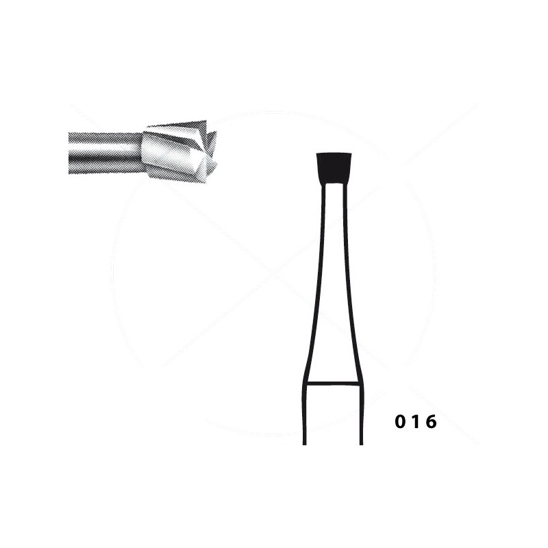 H30.104.016 KOMET FRESA C. TUNGSTENO CONO INVERTIDO PIEZA DE MANO ø 016 - 5uds