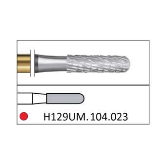 H129UM.104.023 KOMET FRESA C. TUNGSTENO CILINDRICA REDONDEADA PIEZA DE MANO ø 023 - 1uds