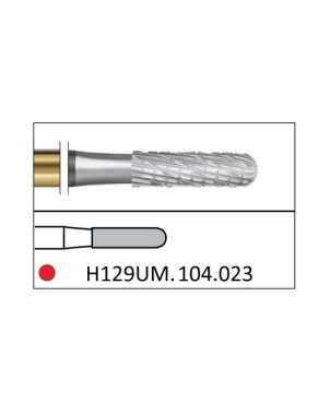 H129UM.104.023 KOMET FRESA C. TUNGSTENO CILINDRICA REDONDEADA PIEZA DE MANO ø 023 - 1uds