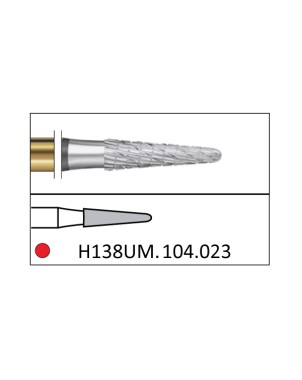 H138UM.104.023 KOMET FRESA C. TUNGSTENO CONICA REDONDEADA PIEZA DE MANO ø 023 - 1uds