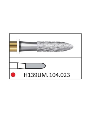 H139UM.104.023 KOMET FRESA C. TUNGSTENO TORPEDO PIEZA DE MANO ø 023 - 1uds