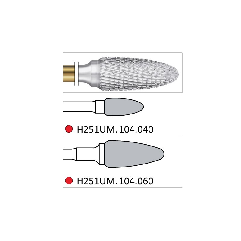 H251UM.104.060 KOMET FRESA C. TUNGSTENO BELLOTA PIEZA DE MANO ø 060 - 1uds