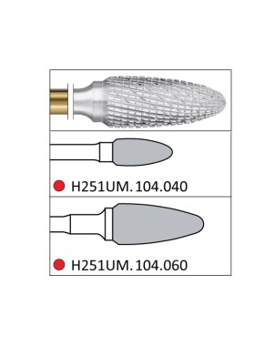H251UM.104.060 KOMET FRESA C. TUNGSTENO BELLOTA PIEZA DE MANO ø 060 - 1uds