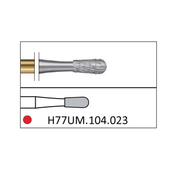 H77UM.104.023 KOMET FRESA C. TUNGSTENO PERA PIEZA DE MANO ø 023 - 1uds