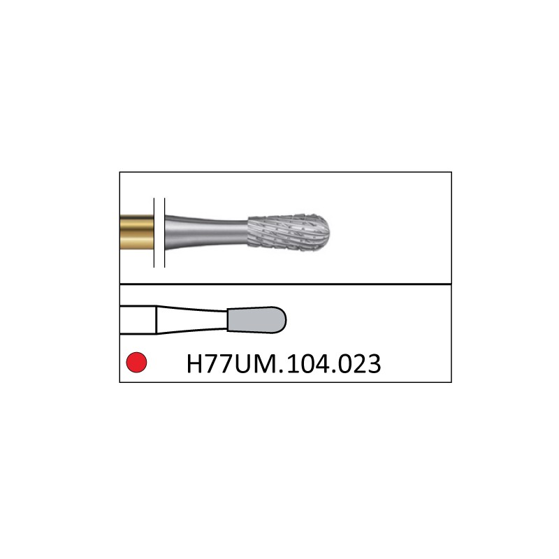 H77UM.104.023 KOMET FRESA C. TUNGSTENO PERA PIEZA DE MANO ø 023 - 1uds