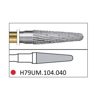 H79UM.104.040 KOMET FRESA C. TUNGSTENO CONICA REDONDEADA PIEZA DE MANO ø 040 - 1uds