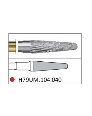 H79UM.104.040 KOMET FRESA C. TUNGSTENO CONICA REDONDEADA PIEZA DE MANO ø 040 - 1uds