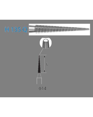 H135Q.314.014  KOMET FRESA C. TUNGSTENO LANZA TURBINA ø 014  5 ud.