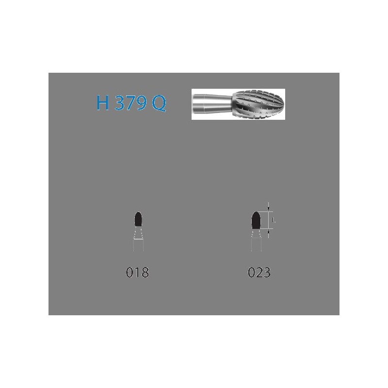 H379Q.314.023  KOMET FRESA C. TUNGSTENO HUEVO TURBINA ø 023  5 ud.