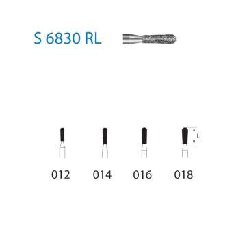 S6830RL.314.012  KOMET FRESA DIAMANTE PERA TURBINA ø 012 GRANO GRUESO S 5 ud.