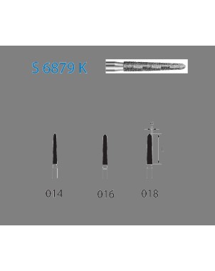 S6879K.314.016  KOMET FRESA DIAMANTE TORPEDO CONICA TURBINA ø 016 GRANO GRUESO S 5 ud.