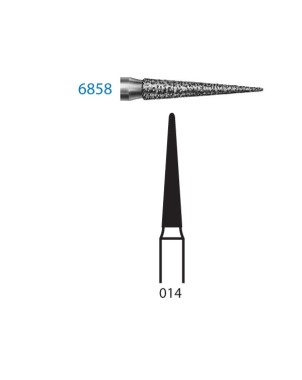 6858.314.014  KOMET FRESA DIAMANTE LANZA TURBINA ø 014 GRANO GRUESO 5 ud.