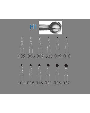 H1.204.027  KOMET FRESA C. TUNGSTENO BOLA CONTRAANGULO ø 027  5 ud.