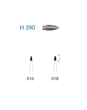H390.204.016  KOMET FRESA C. TUNGSTENO GRANADA CONTRAANGULO ø 016  5 ud.