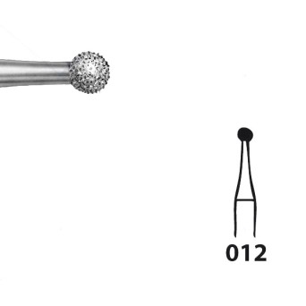 801.104.012 KOMET FRESA DIAMANTE REDONDA PIEZA DE MANO ø 012 - 5uds