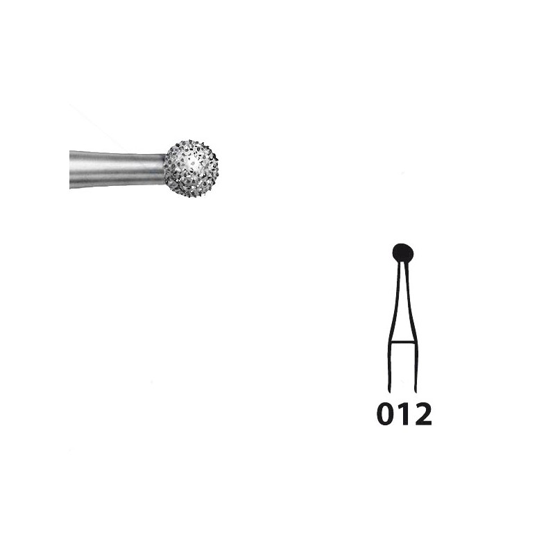 801.104.012 KOMET FRESA DIAMANTE REDONDA PIEZA DE MANO ø 012 - 5uds
