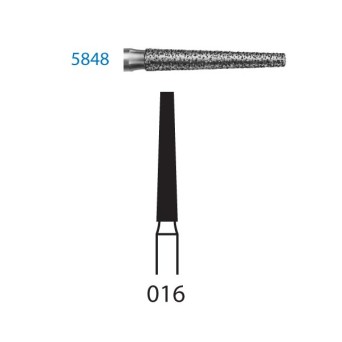 5848.314.016  KOMET FRESA DIAMANTE CONICA TURBINA ø 016 GRANO SUPER GRUESO 5 ud.