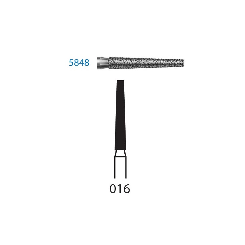 5848.314.016  KOMET FRESA DIAMANTE CONICA TURBINA ø 016 GRANO SUPER GRUESO 5 ud.