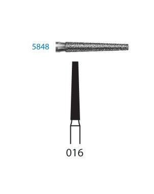 5848.314.016  KOMET FRESA DIAMANTE CONICA TURBINA ø 016 GRANO SUPER GRUESO 5 ud.