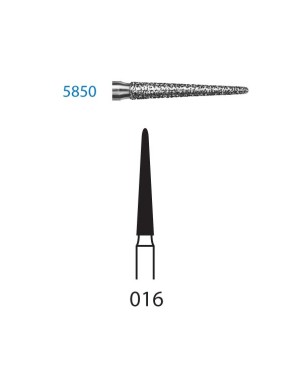 5850.314.016  KOMET FRESA DIAMANTE CONICA REDONDEADA TURBINA ø 016 GRANO SUPER GRUESO 5 ud.