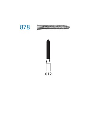 878.313.012  KOMET FRESA DIAMANTE TORPEDO TURBINA CORTO ø 012 GRANO ESTANDAR 5 ud.
