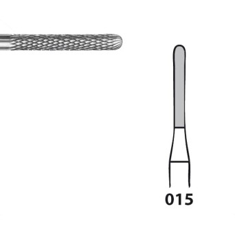 H364RE.104.015 KOMET FRESA C. TUNGSTENO CILINDRICA REDONDEADA PIEZA DE MANO ø 015 - 1uds