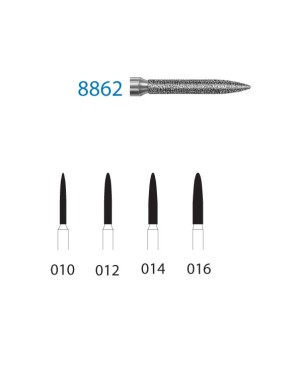 8862.314.016  KOMET FRESA DIAMANTE LLAMA TURBINA ø 016 GRANO FINO 5 ud.