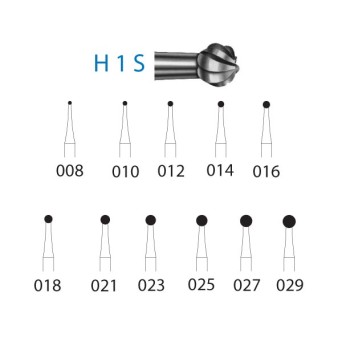 H1S.204.014  KOMET FRESA C. TUNGSTENO BOLA CONTRAANGULO ø 014  5 ud.