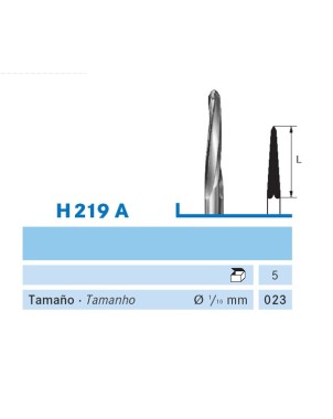 H219A.104.023 KOMET FRESA C. TUNGSTENO TRIANGULAR PIEZA DE MANO ø 023 - 1uds