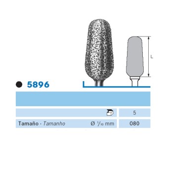 5896.104.080 KOMET FRESA DIAMANTE BELLOTA PIEZA DE MANO ø 080 - 1uds