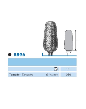 5896.104.080 KOMET FRESA DIAMANTE BELLOTA PIEZA DE MANO ø 080 - 1uds