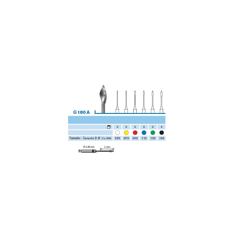 FRESAS GATTES KOMET G180A.204.050 11 mm 6 ud