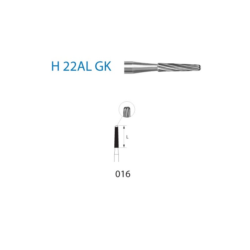 H22ALGK.204.016  KOMET FRESA C. TUNGSTENO CONICA CONTRAANGULO ø 016  5 ud.