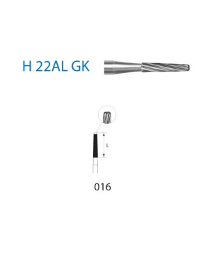 H22ALGK.314.016  KOMET FRESA C. TUNGSTENO CONICA TURBINA ø 016  5 ud.