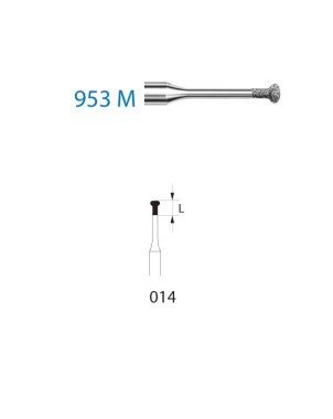 953M.314.014  KOMET FRESA DIAMANTE FORMAS ESPECIALES TURBINA ø 014 GRANO ESTANDAR 5 ud.