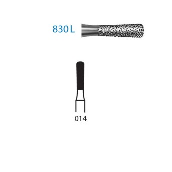 830L.313.014  KOMET FRESA DIAMANTE PERA TURBINA CORTO ø 014 GRANO ESTANDAR 5 ud.