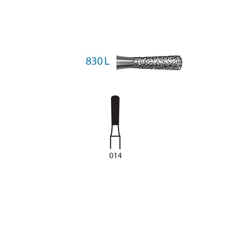 830L.313.014  KOMET FRESA DIAMANTE PERA TURBINA CORTO ø 014 GRANO ESTANDAR 5 ud.