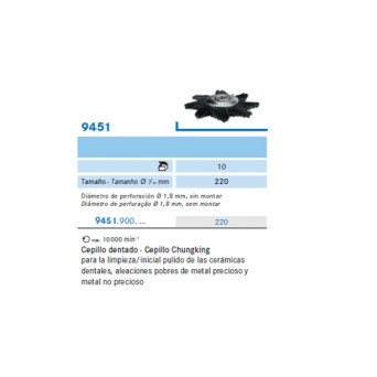 9451.900.220 KOMET PULIDOR RUEDA SIN MANDRIL  10ud