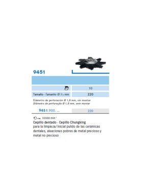 9451.900.220 KOMET PULIDOR RUEDA SIN MANDRIL  10ud
