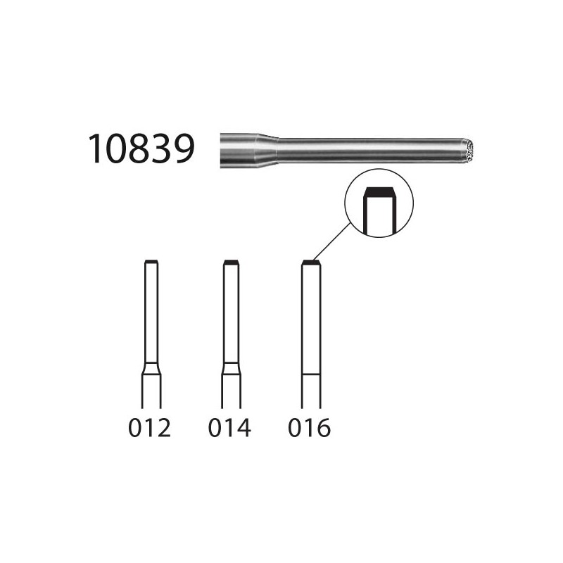 10839.314.014  KOMET FRESA DIAMANTE CILINDRICA TURBINA ø 014 GRANO ESTANDAR 5 ud.