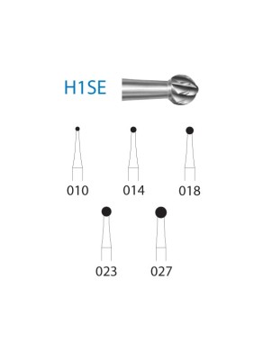 H1SE.205.027  KOMET FRESA C. TUNGSTENO BOLA CONTRAANGULO LARGO ø 027  5 ud.