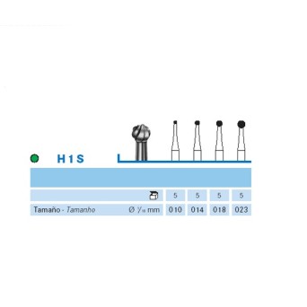 H1S.104.018 KOMET FRESA C. TUNGSTENO REDONDA PIEZA DE MANO ø 018 - 5uds