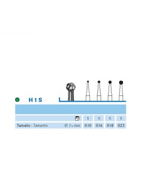 H1S.104.018 KOMET FRESA C. TUNGSTENO REDONDA PIEZA DE MANO ø 018 - 5uds