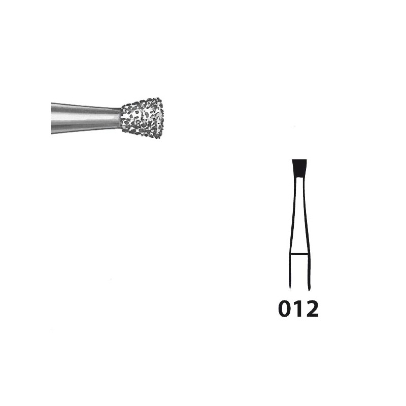 805.104.012 KOMET FRESA DIAMANTE CONO INVERTIDO PIEZA DE MANO ø 012 - 5uds
