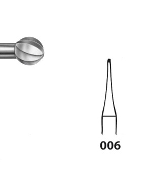 H71.104.006 KOMET FRESA C. TUNGSTENO REDONDA PIEZA DE MANO ø 006 - 5uds