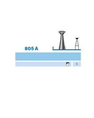 805A.104.023 KOMET FRESA DIAMANTE CONO INVERTIDO PIEZA DE MANO ø 023 - 5uds