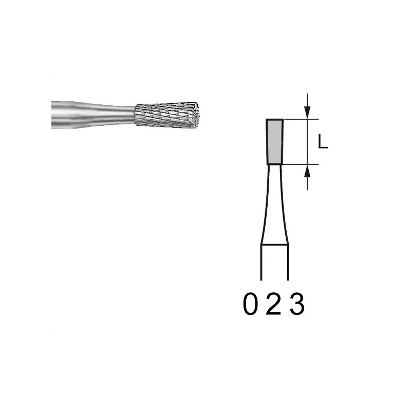 H137E.104.023 KOMET FRESA C. TUNGSTENO CONO INVERTIDO PIEZA DE MANO ø 023 - 1uds