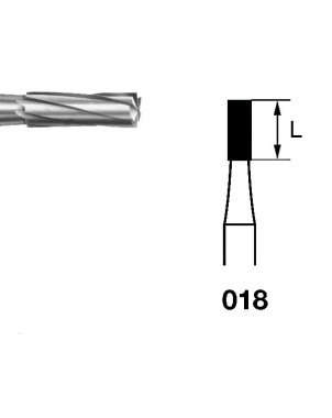 H21.104.018 KOMET FRESA C. TUNGSTENO CILINDRICA PIEZA DE MANO ø 018 - 5uds