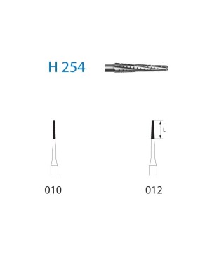 H254.314.012  KOMET FRESA C. TUNGSTENO CONICA TURBINA ø 012  5 ud.